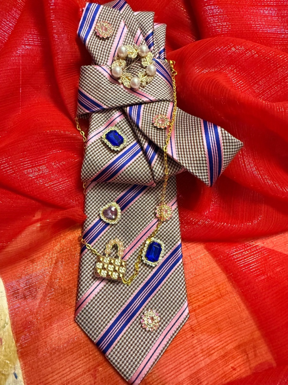 Junk Tie Necklace